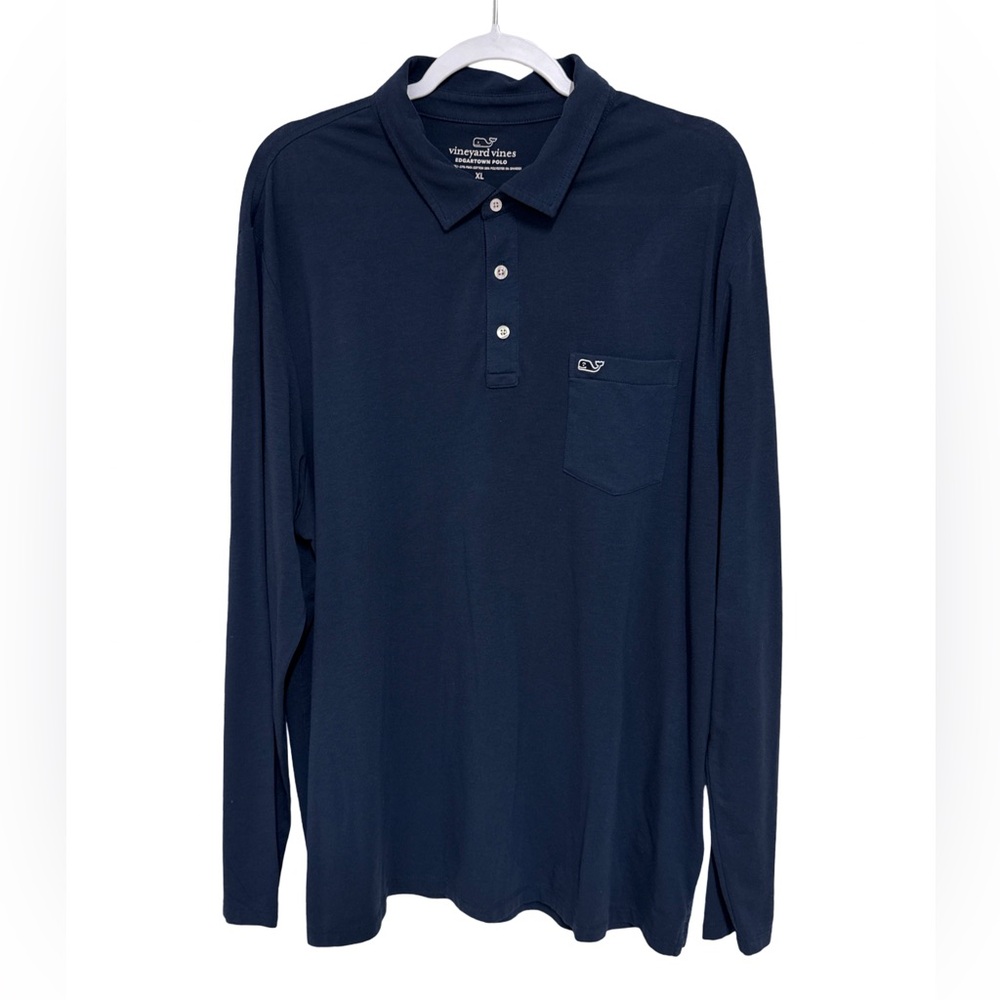 Vineyard Vines Edgartown Long Sleeve Polo Shirt Men’s XL Navy